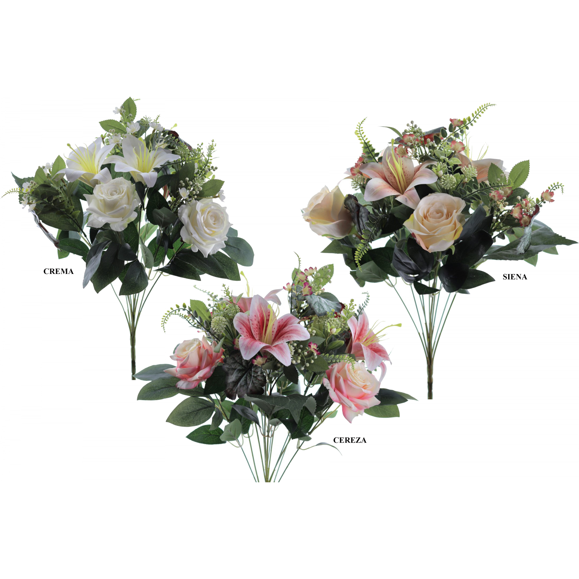 RAMO 9665 -52 cms. ROSAS LILIUM x12-