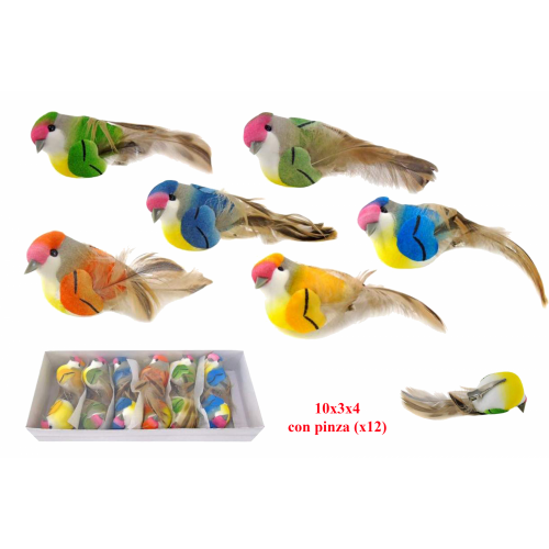 PICK 7677 -10x3x4 PAJARITOS c/PINZA x12-