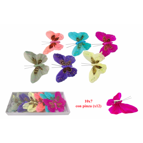 PICK 7684 -10x7 MARIPOSAS c/PINZA x12-