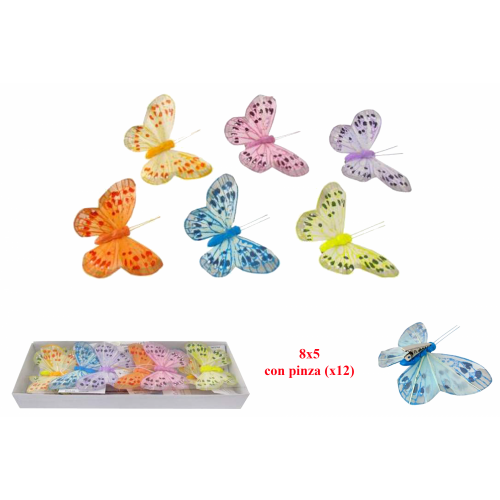 PICK 7685 -8x5 MARIPOSAS c/PINZA x12-