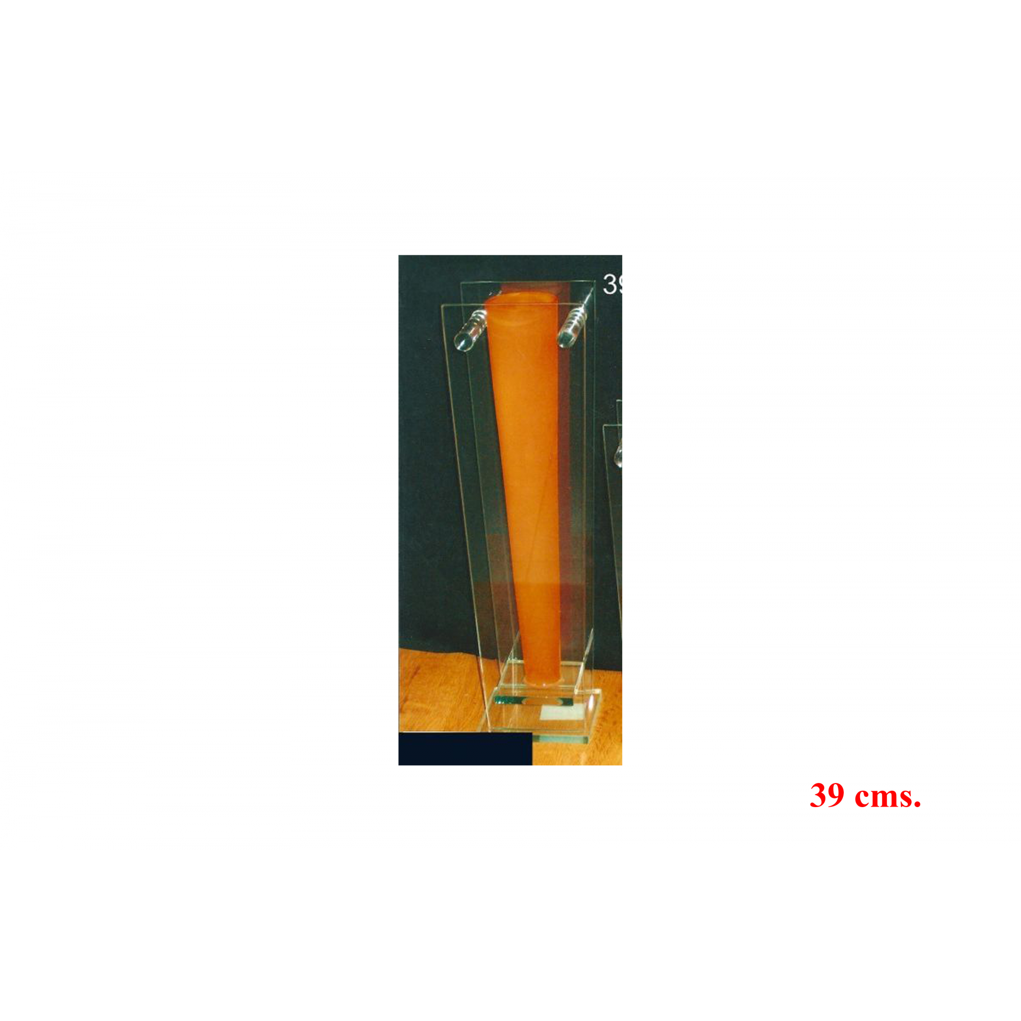 FLORERO 2154 -CRISTAL NARANJA-