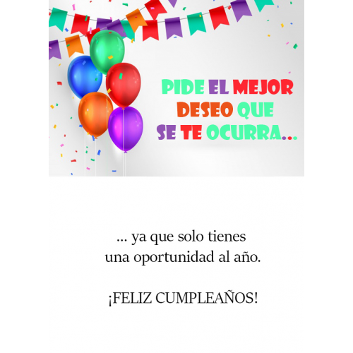 TARJETINES 5105 -CUMPLEAÑOS-