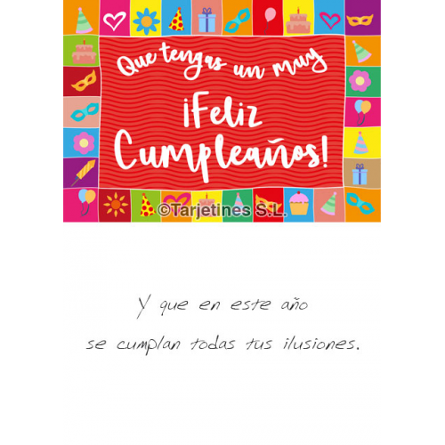 TARJETINES 5185 -CUMPLEAÑOS-