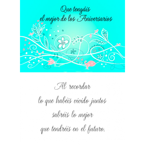 TARJETINES 5637 -ANIVERSARIO-