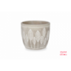 MACETA 2884 -13x13,5 (12 int.) CEMENTO HOJAS-