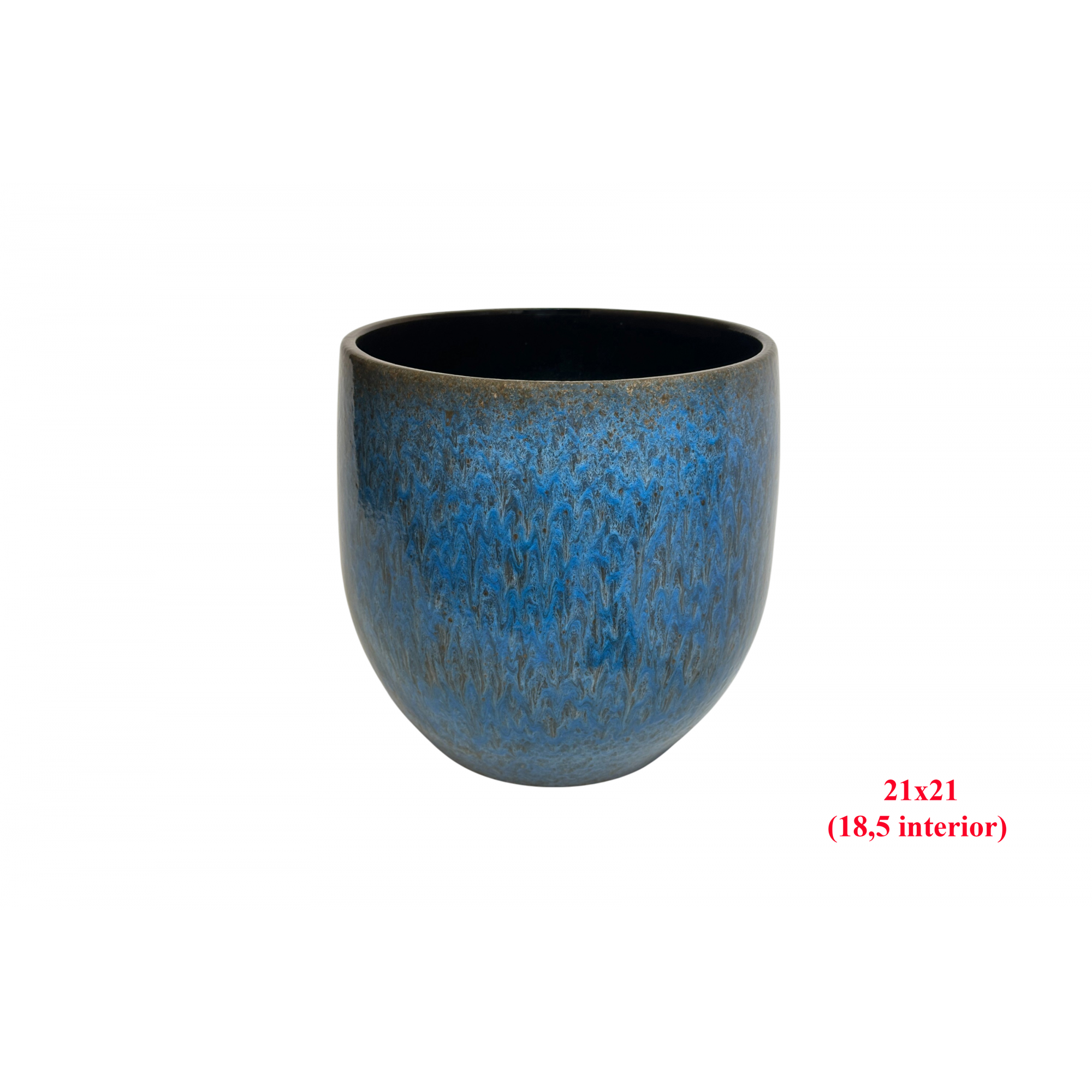 MACETA 223 -21x21 (18,5 int.) LISO AZUL-