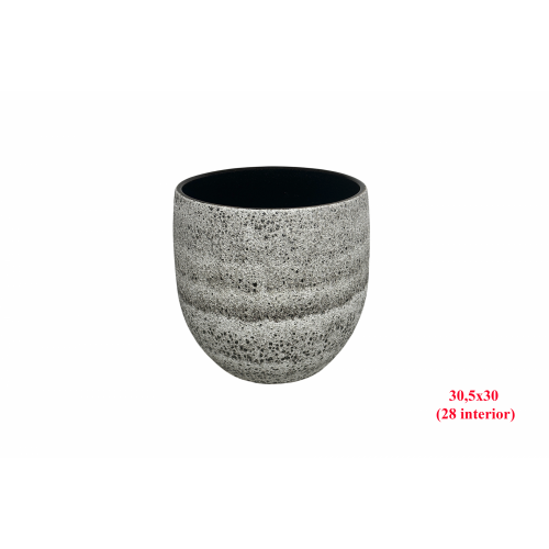 MACETA 434 -30,5x30,5 (28 int.) ACIDO BLANCO PIEDRA-