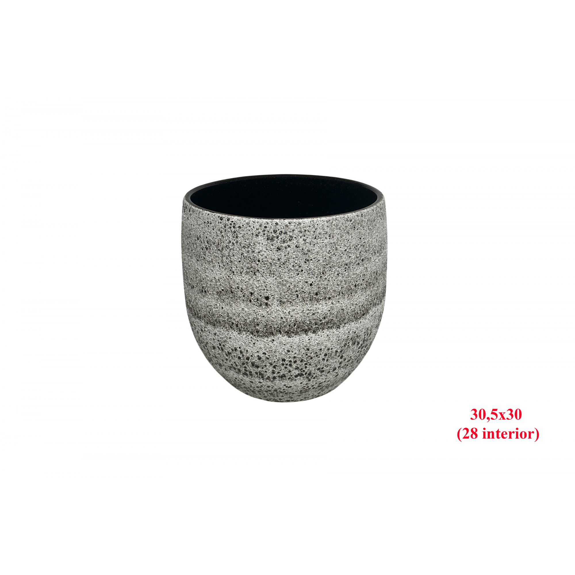 MACETA 434 -30,5x30,5 (28 int.) ACIDO BLANCO PIEDRA-
