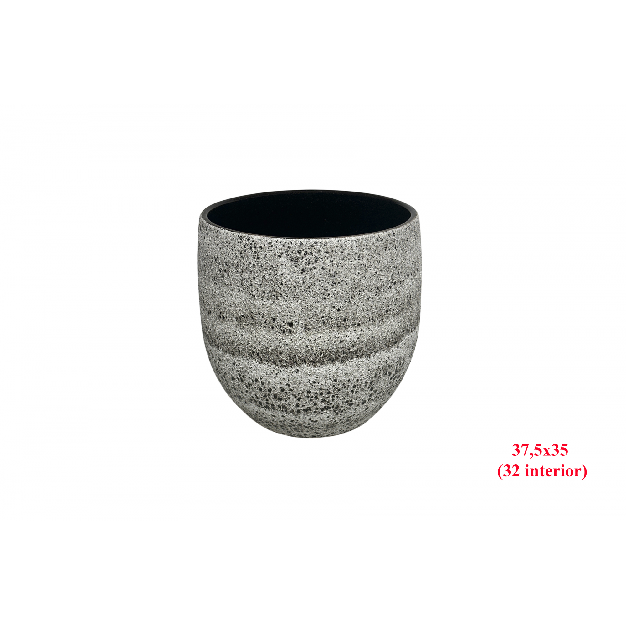 MACETA 439 -37,5x35 (32 int.) LISO ACIDO BLANCO-