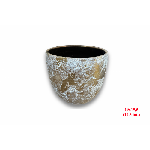MACETA 1720 -19x19,5 (17,5 int.) ARENA ORO-
