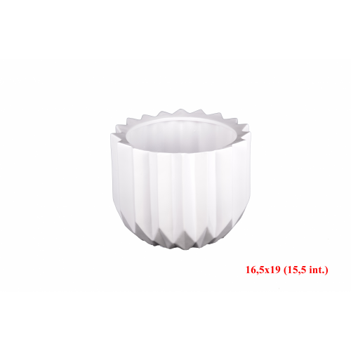 MACETA 9020 -16,5x19 (15,5 int.) BLANCO BRILLO-