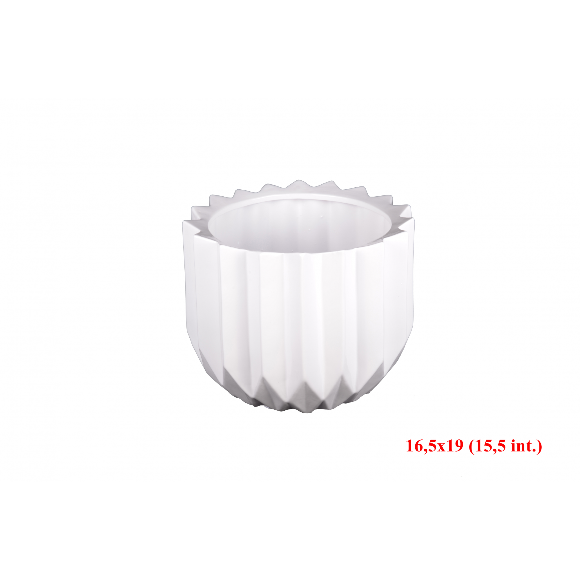 MACETA 9020 -16,5x19 (15,5 int.) BLANCO BRILLO-