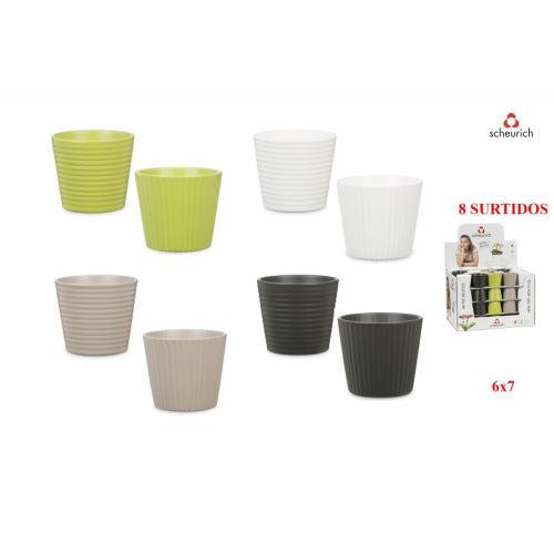 MACETA 93707 -6x7 EXPRESSIVE (8 SURTIDOS)-