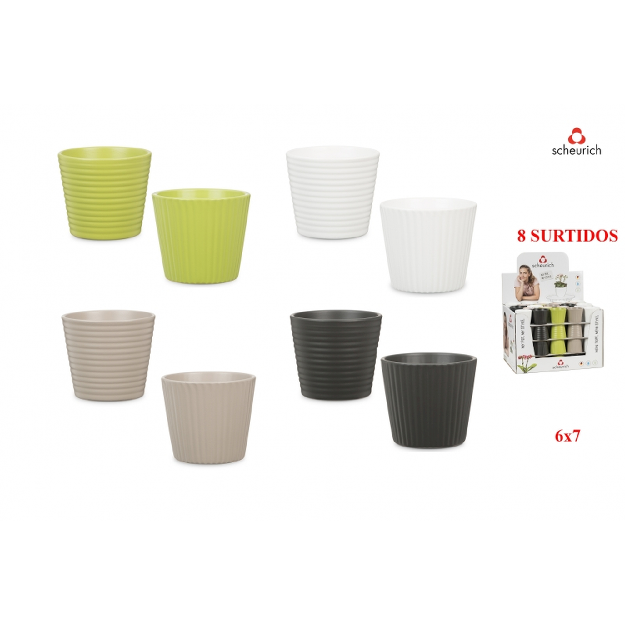 MACETA 93707 -6x7 EXPRESSIVE (8 SURTIDOS)-