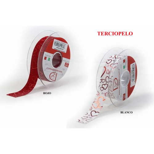 CINTA 917 -2,5 cms. x 10 metros TERCIOPELO CUORI-