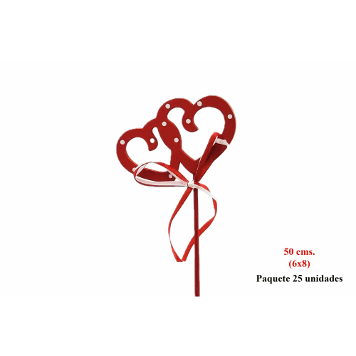 PICK 794 -50 cms. (6x8) CORAZON DOBLE x25-