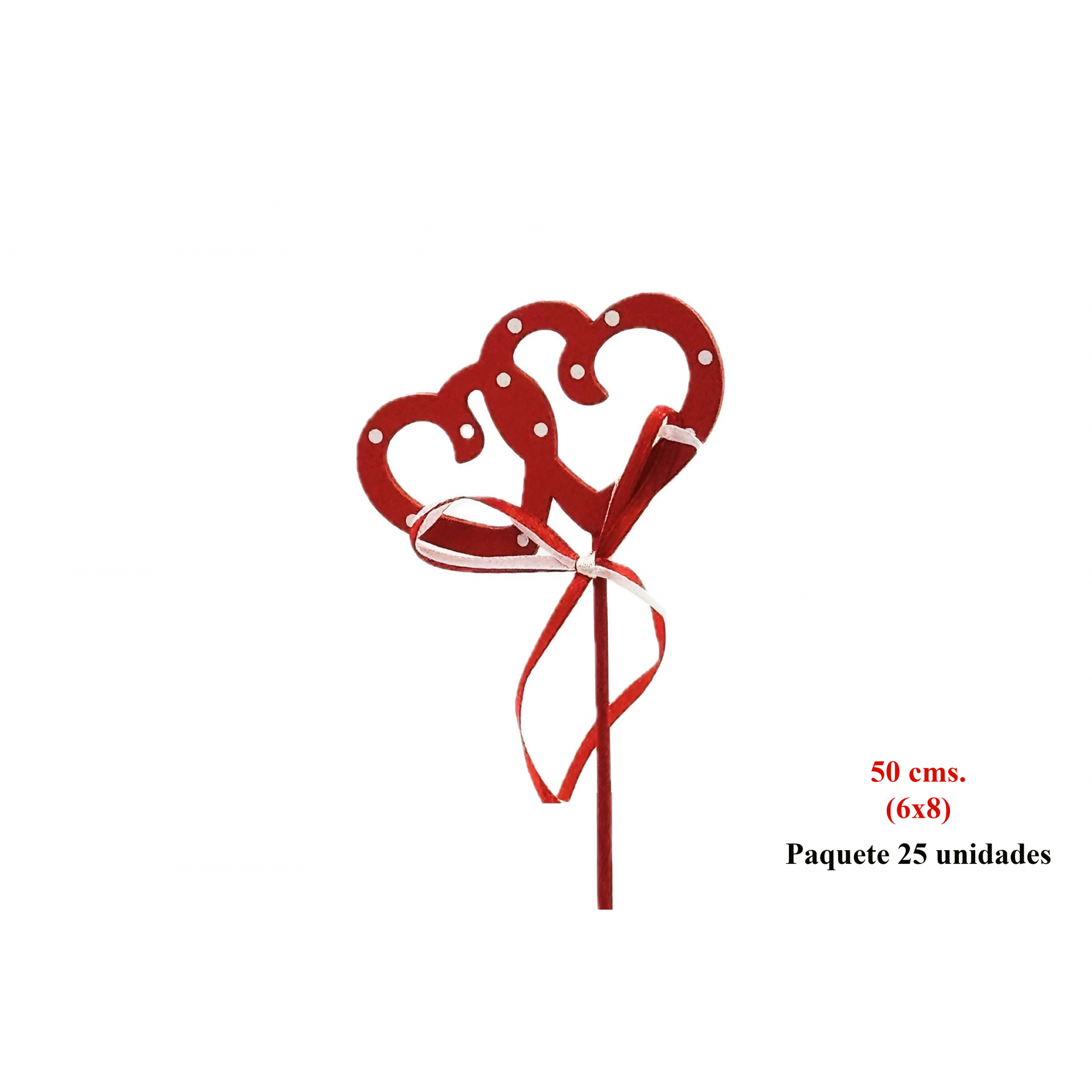 PICK 794 -50 cms. (6x8) CORAZON DOBLE x25-