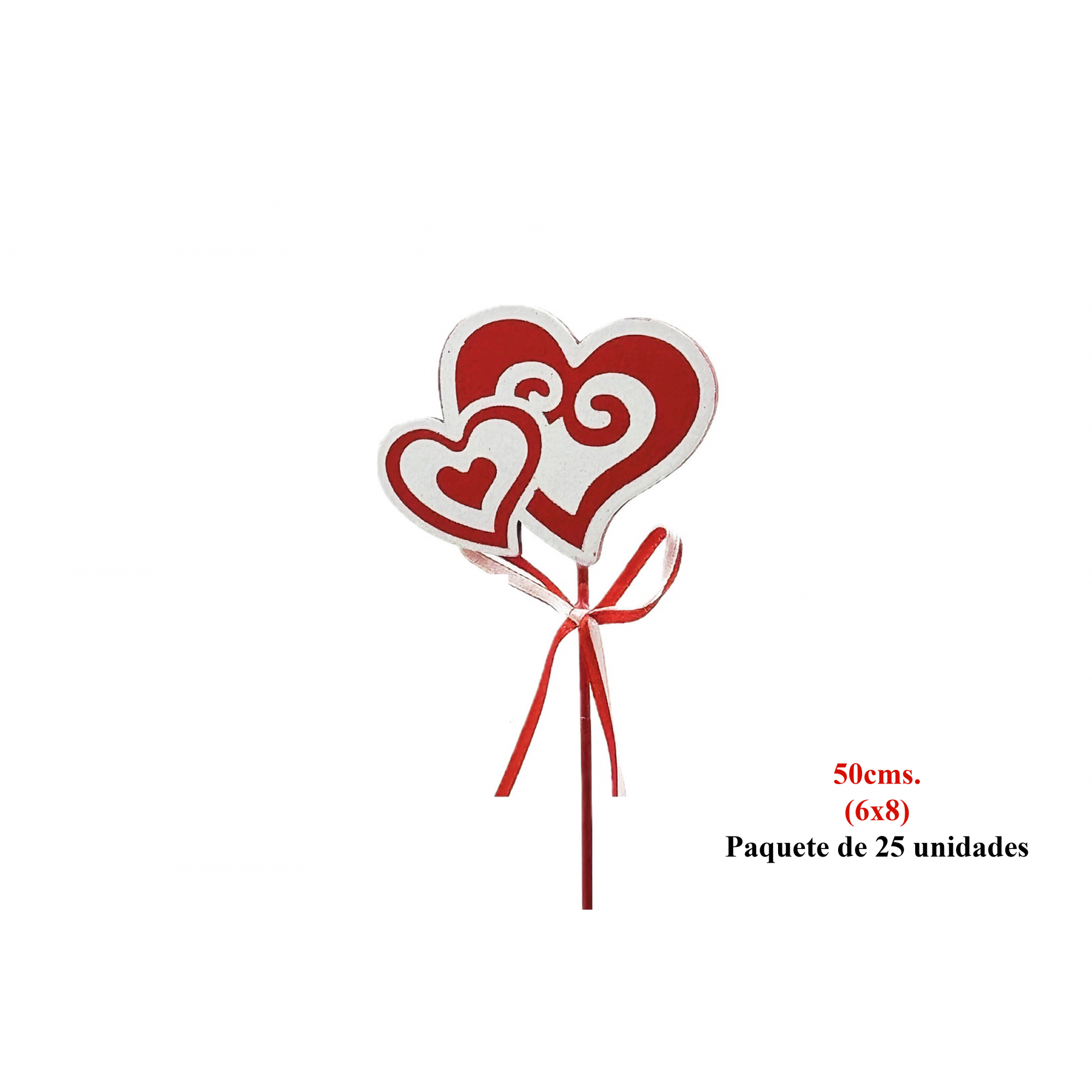 PICK 795 -50 cms. (6x8) CORAZON DOBLE x25-