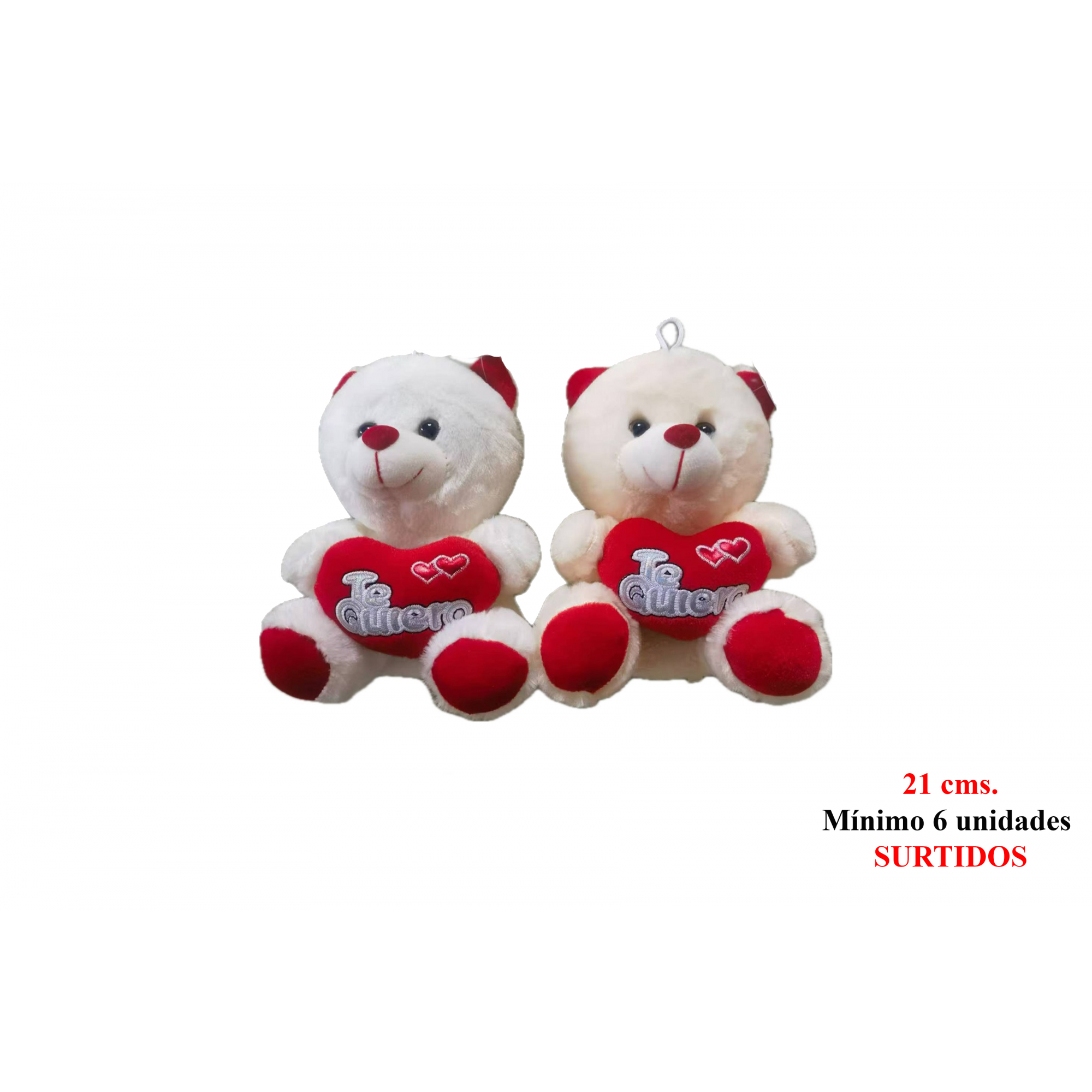 PELUCHE 802 -21 cms. OSITO CORAZON-