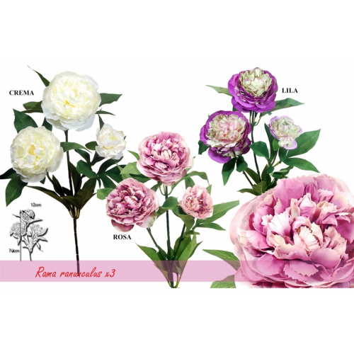 FLOR 172 -70x12 RANUNCULOx3-