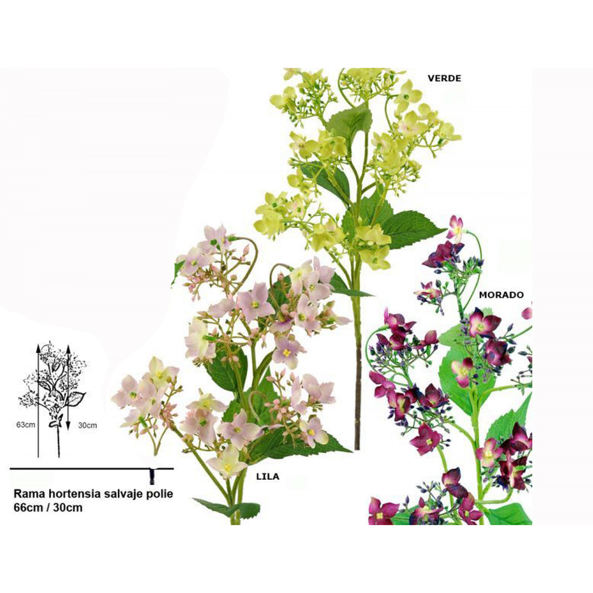 FLOR 712 -63 cms. HORTENSIA-
