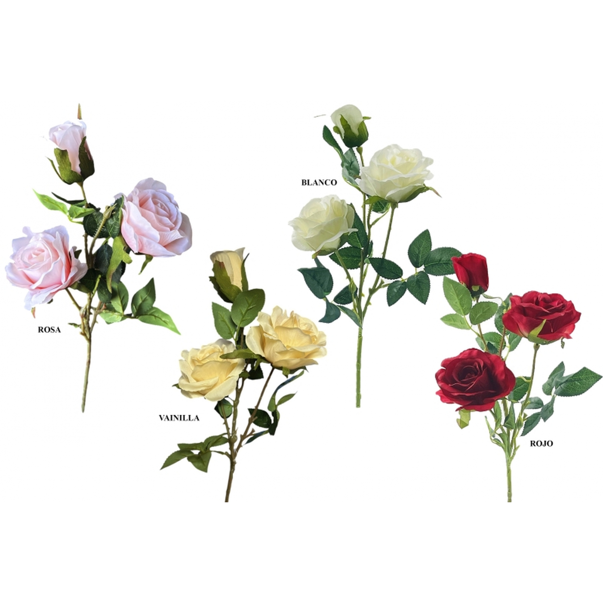 FLOR 901 -72 cms. ROSA x3-