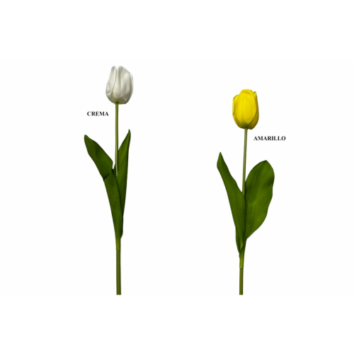 FLOR 6942 -52 cms. TULIPAN TACTO NATURAL-