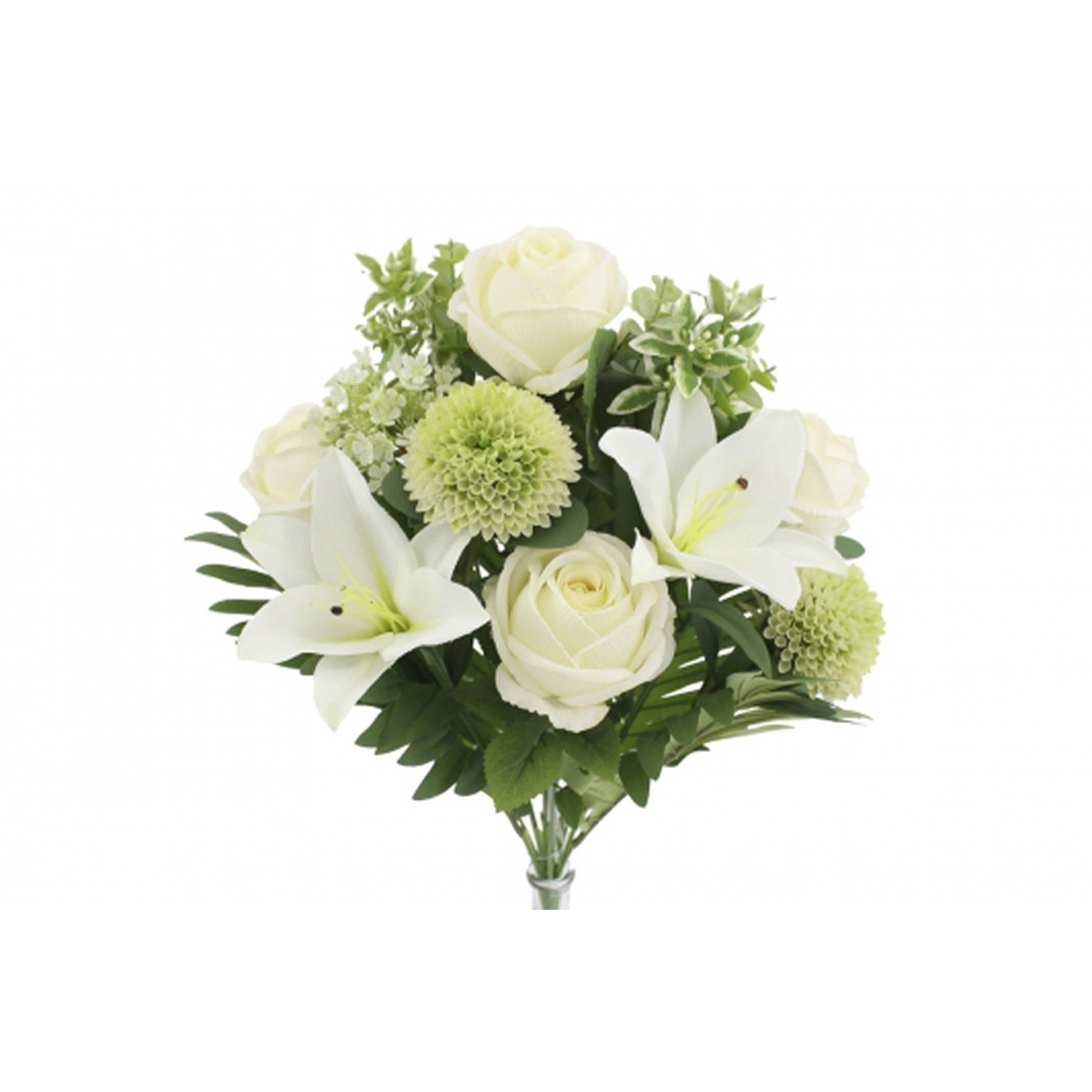 RAMO 9607 -53 cms. ROSAS-LILY-MUM x14-