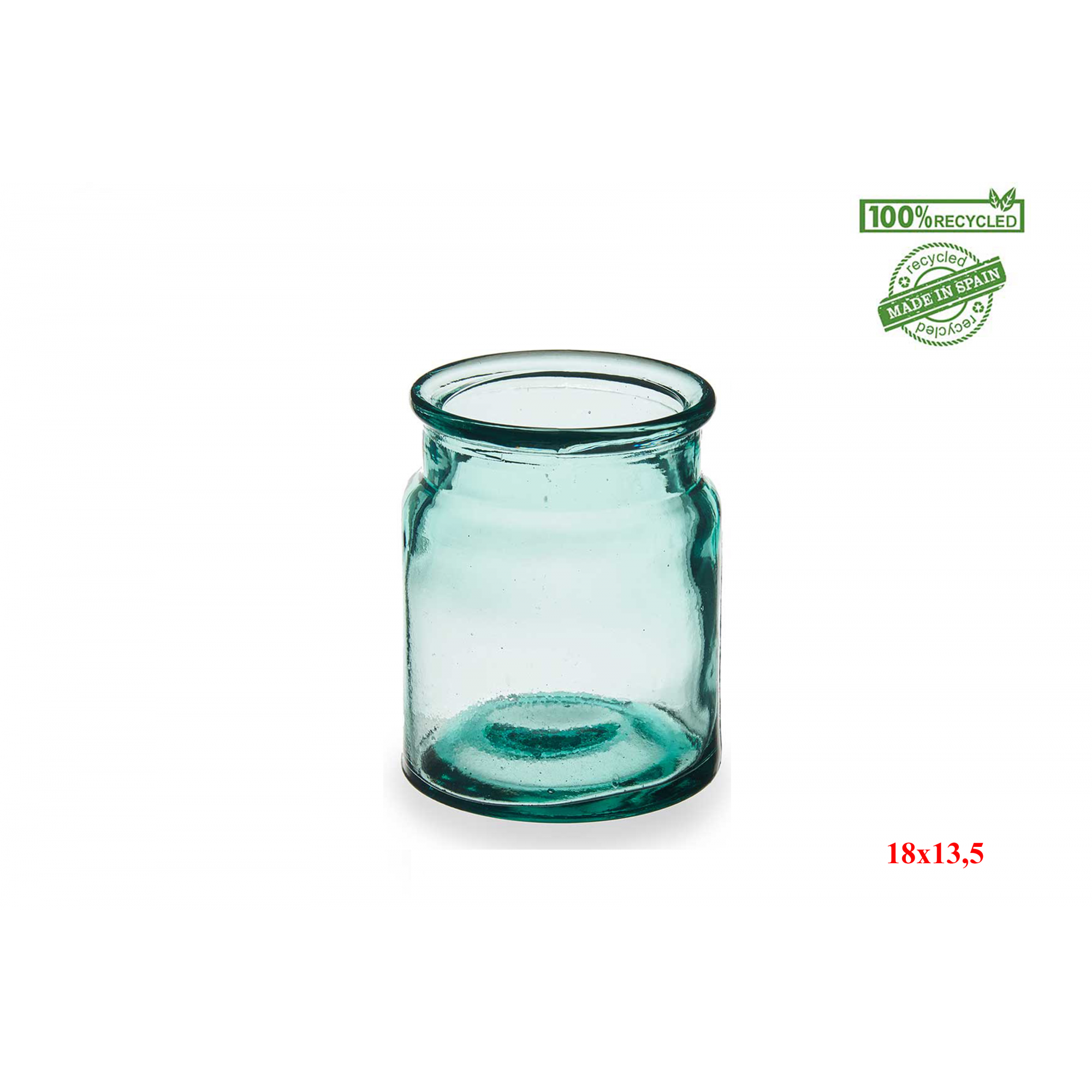 FLORERO 2725 -18x13,5 CRISTAL RECICLADO-