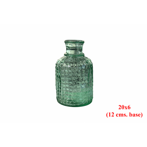 FLORERO 2387 -20x6 (12 cms. base) CRISTAL RECICLADO-