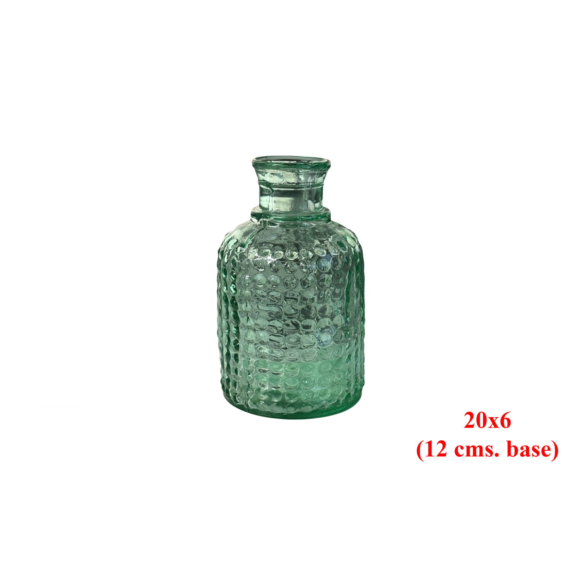 FLORERO 2387 -20x6 (12 cms. base) CRISTAL RECICLADO-