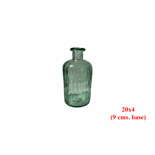 FLORERO 3790 -20x4 (9 cms. base) CRISTAL RECICLADO-