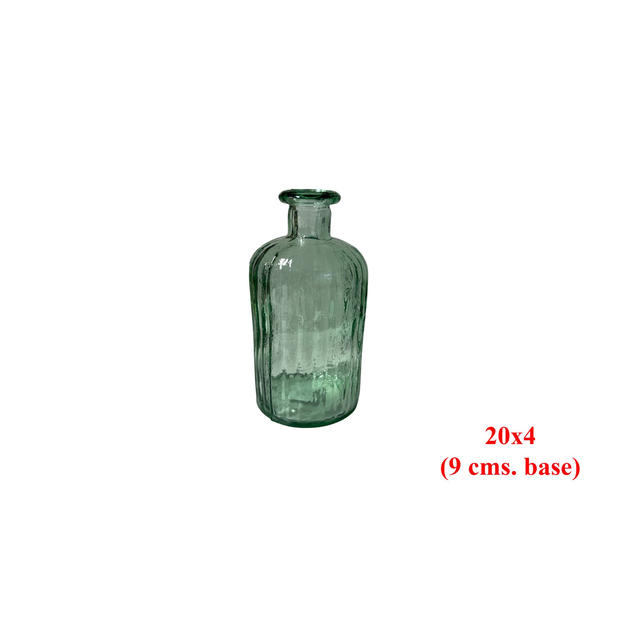 FLORERO 3790 -20x4 (9 cms. base) CRISTAL RECICLADO-