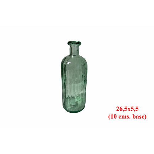 FLORERO 3791 -26,5x5,5 (10 cms. base)  CRISTAL RECICLADO-