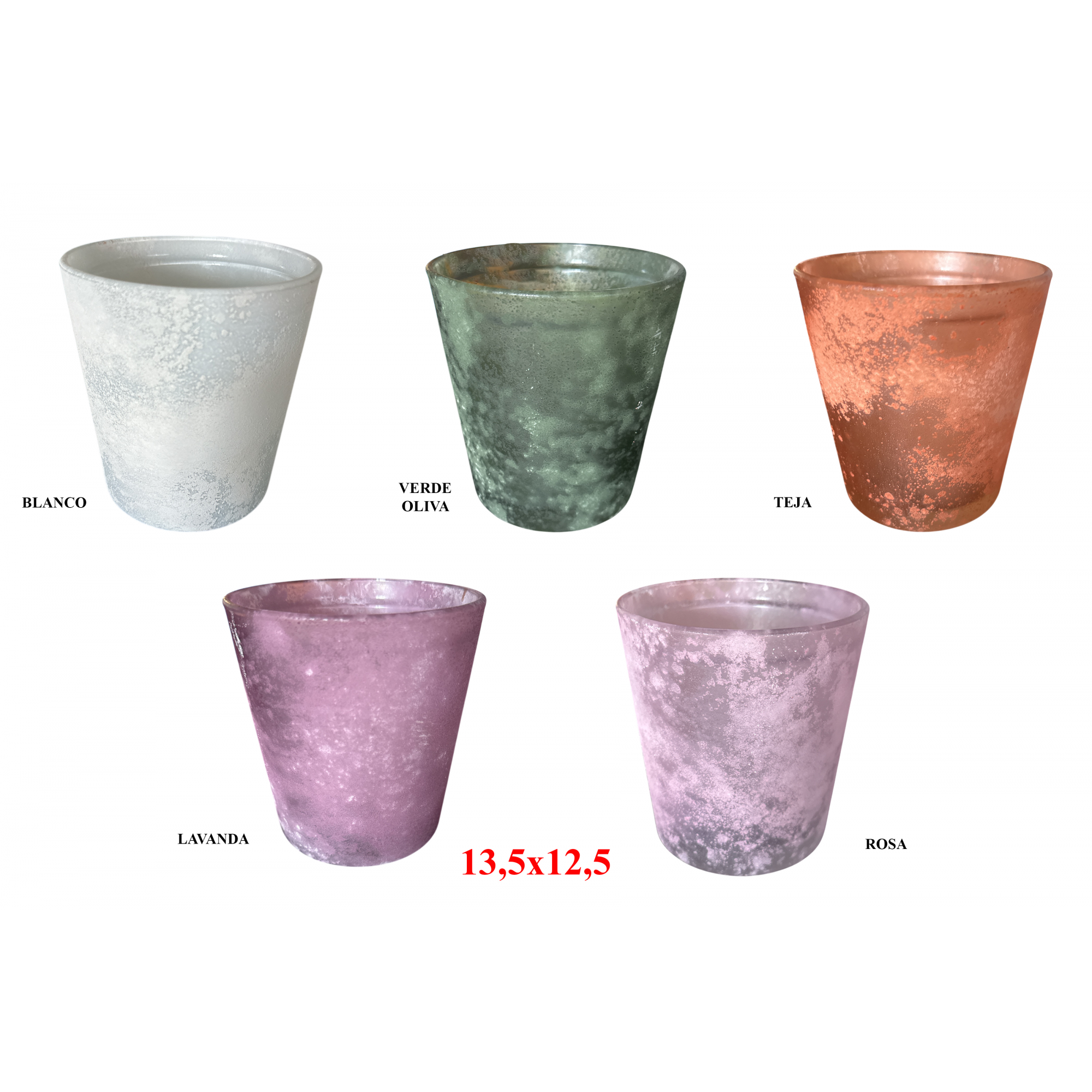 MACETA 7053E -13,5x12,5 CRISTAL ENVEJECIDO-