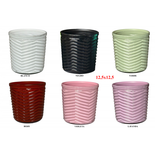 MACETA 3948C -12,5x12,5 CRISTAL COLOR-