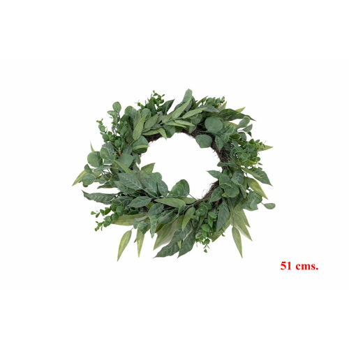 VERDE 551 -51 cms. CORONA VERDES VARIADOS-