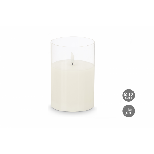 VELA 5352 -15x10 VELA EN VASO CRISTAL-