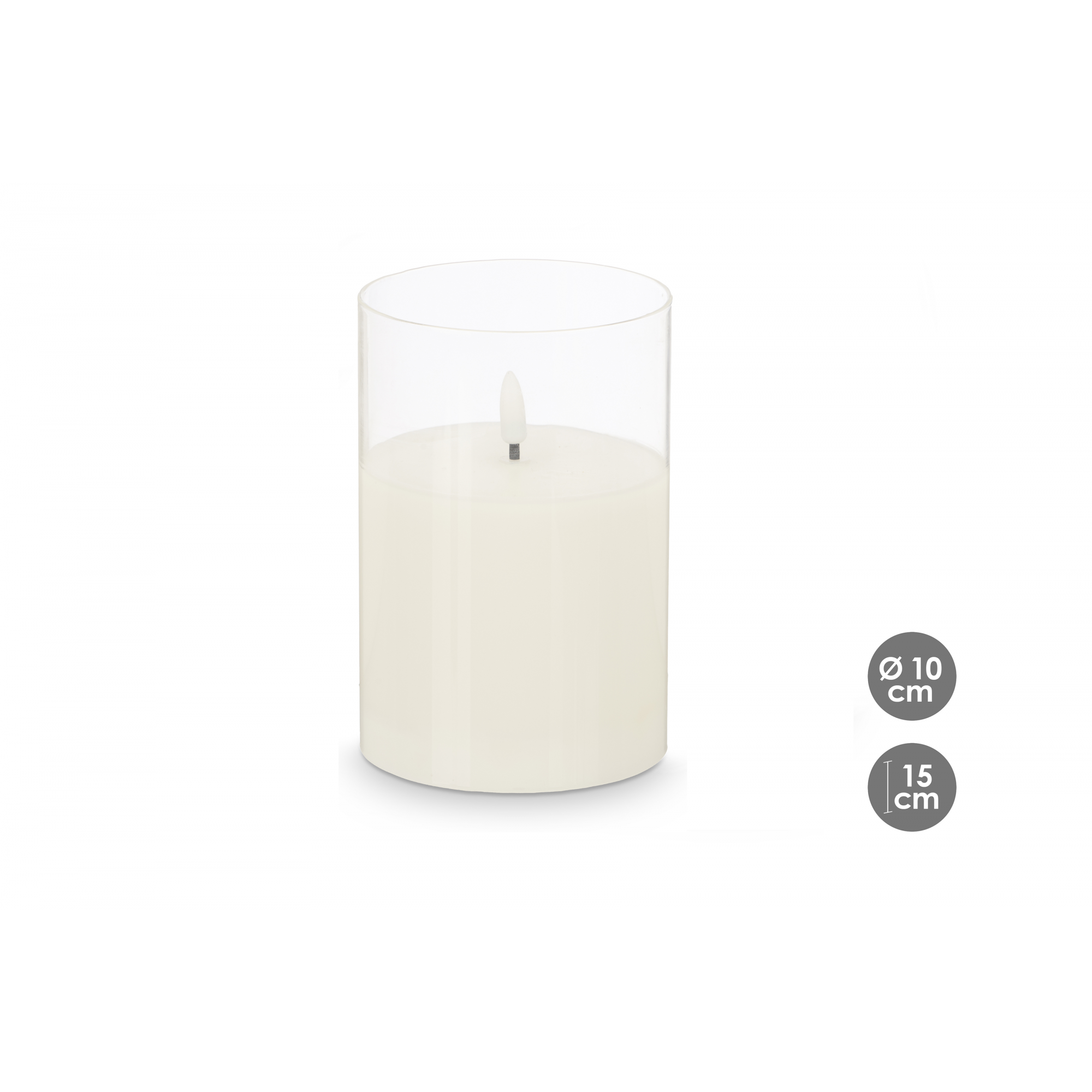 VELA 5352 -15x10 VELA EN VASO CRISTAL-
