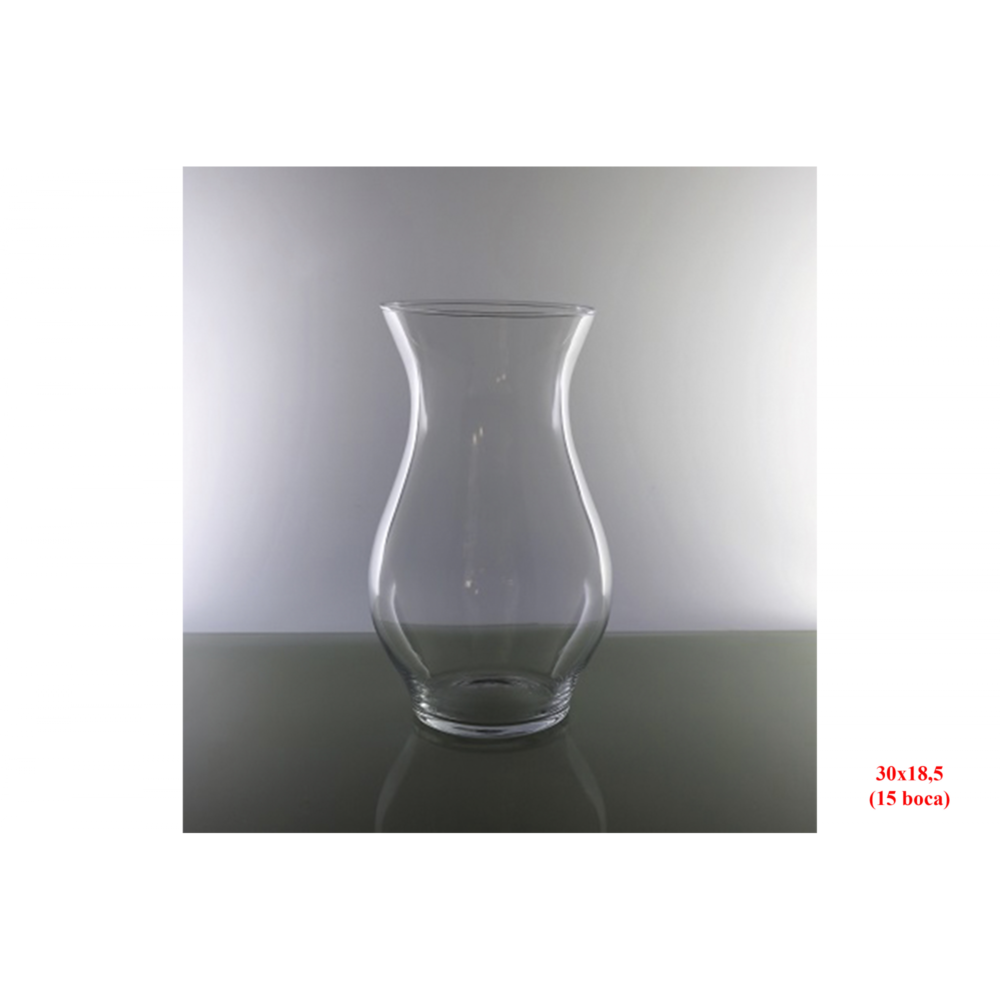 FLORERO 844 -30x18,5 (15 boca) CRISTAL-