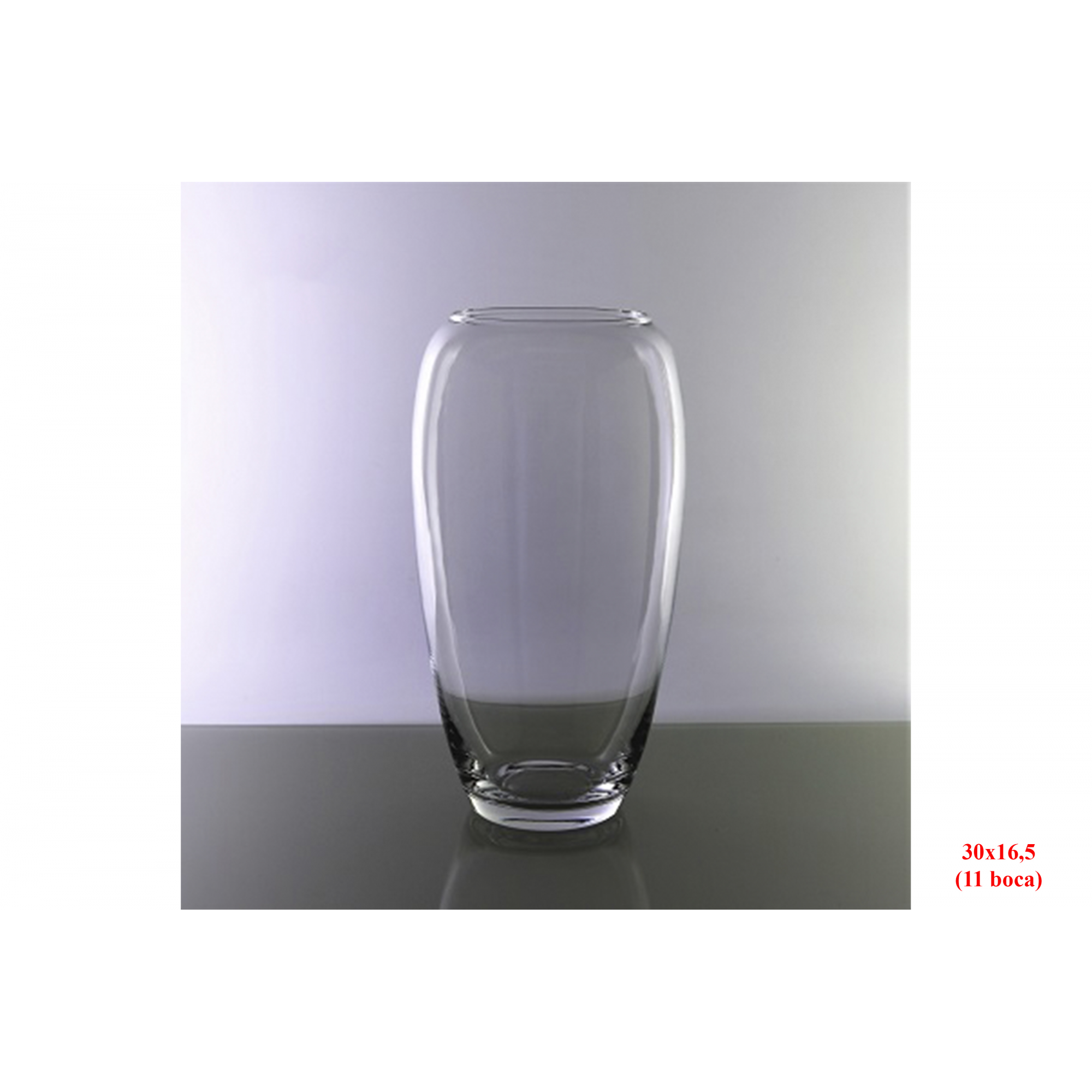 FLORERO 8001 -30x16,5 (11 boca) CRISTAL-