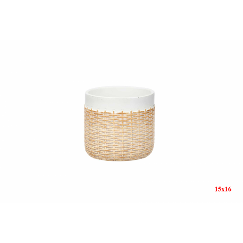 MACETA 1381 -15x16 EFECTO RATAN-
