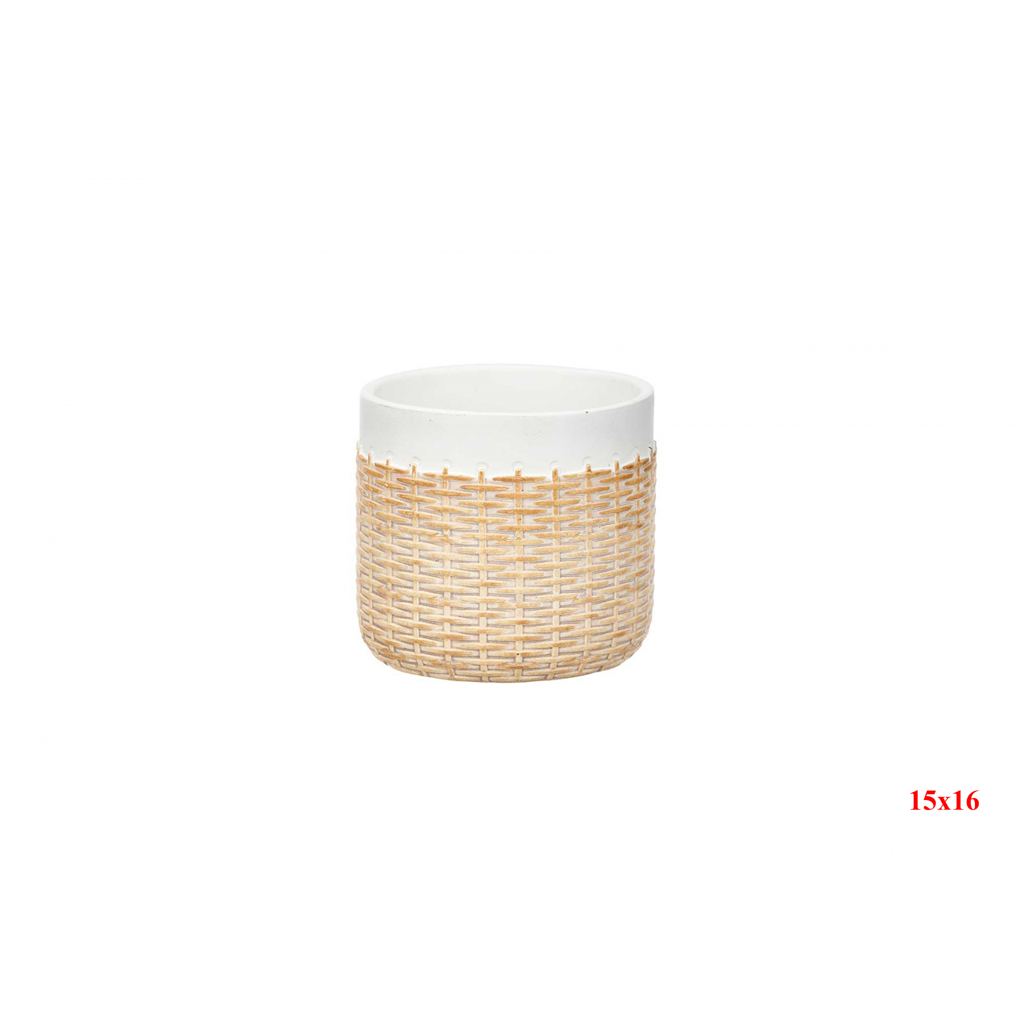 MACETA 1381 -15x16 EFECTO RATAN-