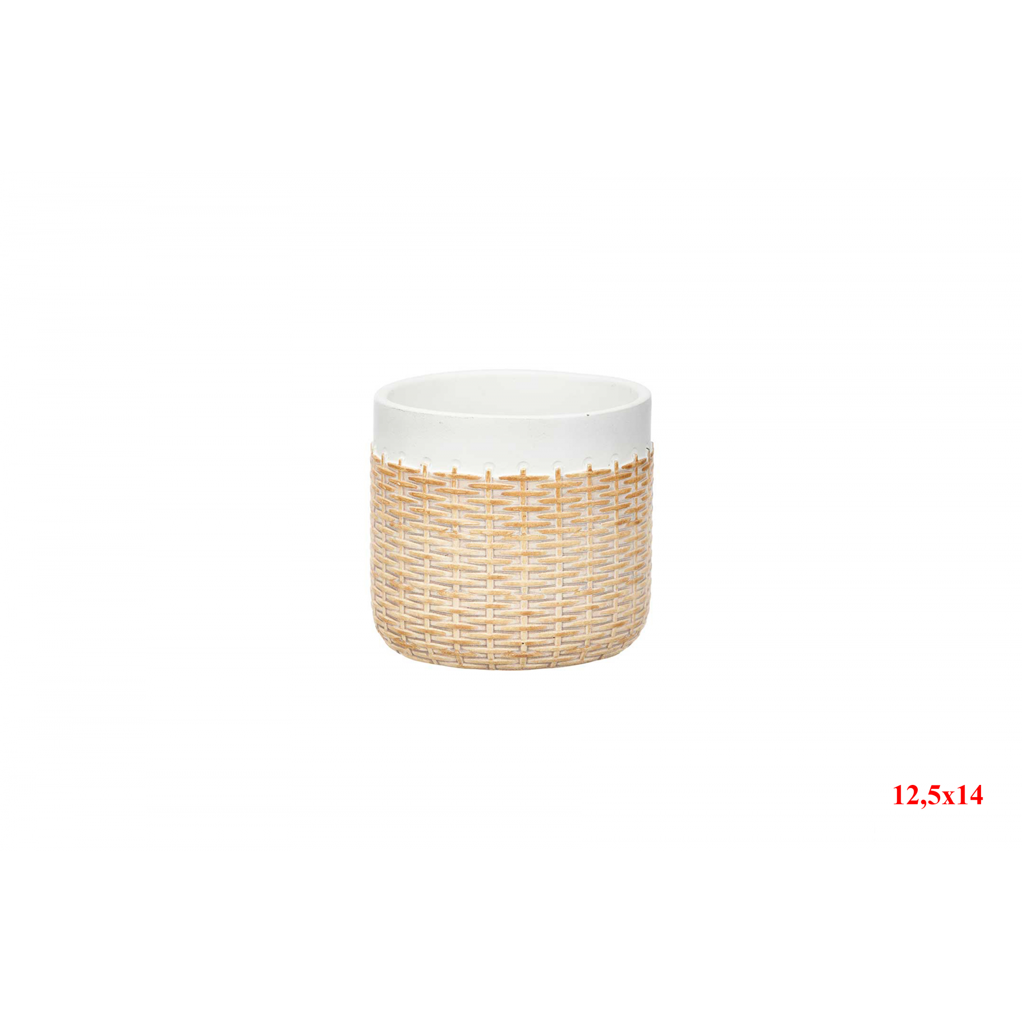 MACETA 1382 -12,5x14 EFECTO RATAN-