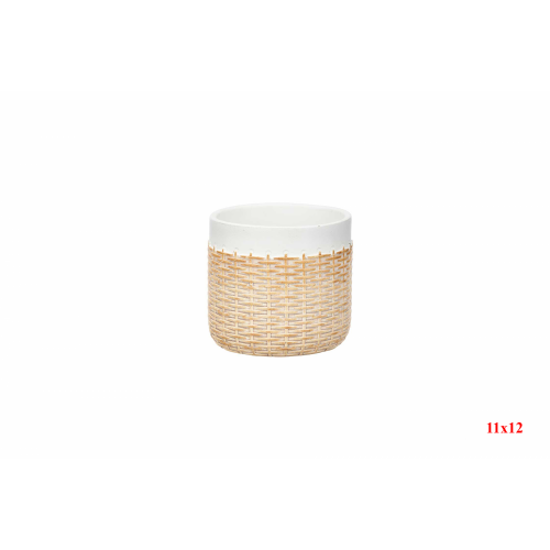 MACETA 1383 -11x12 EFECTO RATAN-