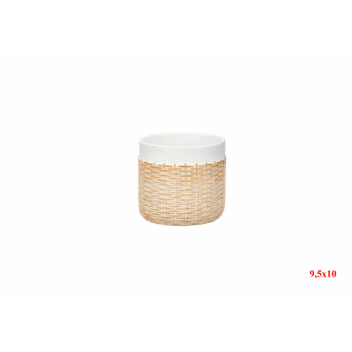 MACETA 1384 -9,5x10 EFECTO RATAN-