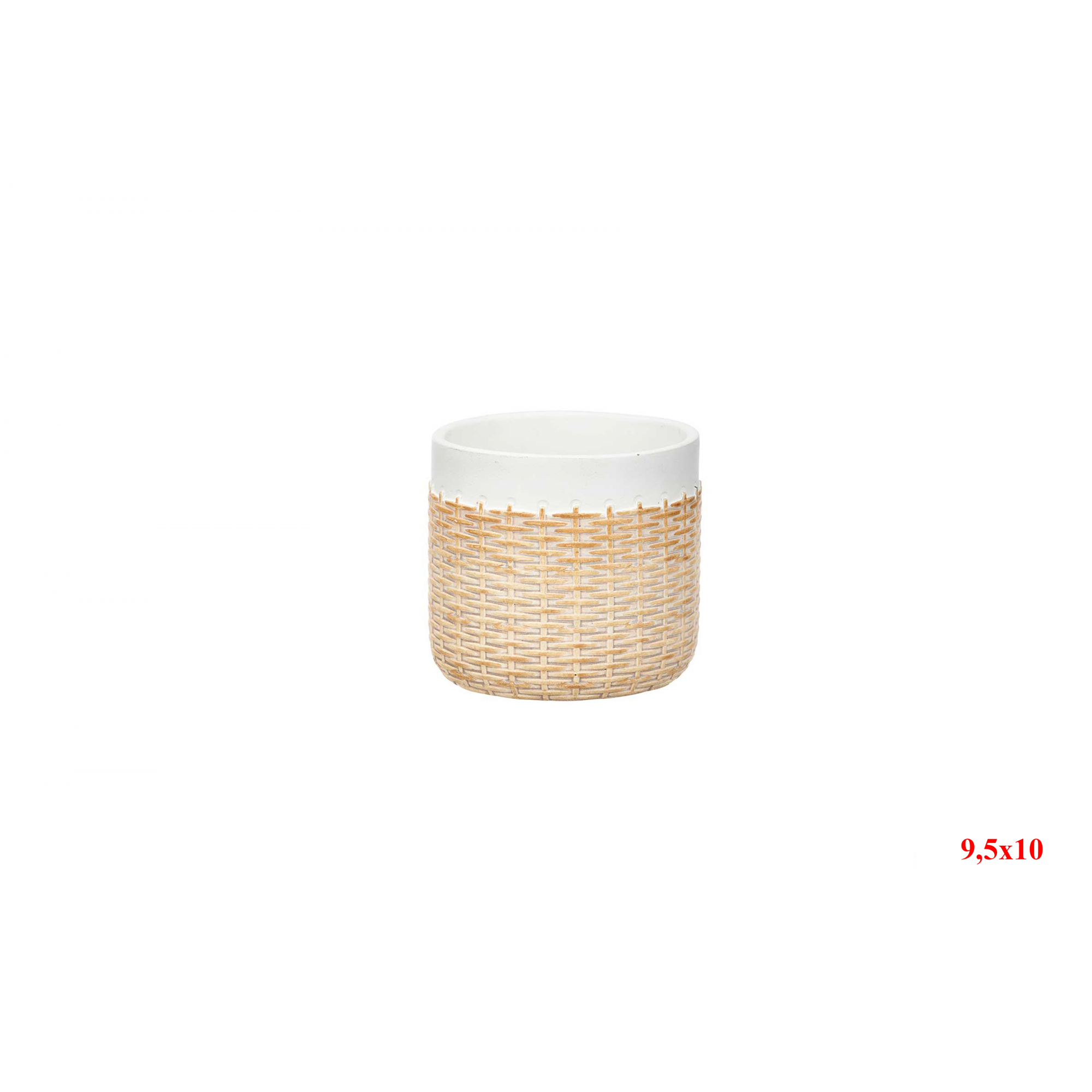 MACETA 1384 -9,5x10 EFECTO RATAN-