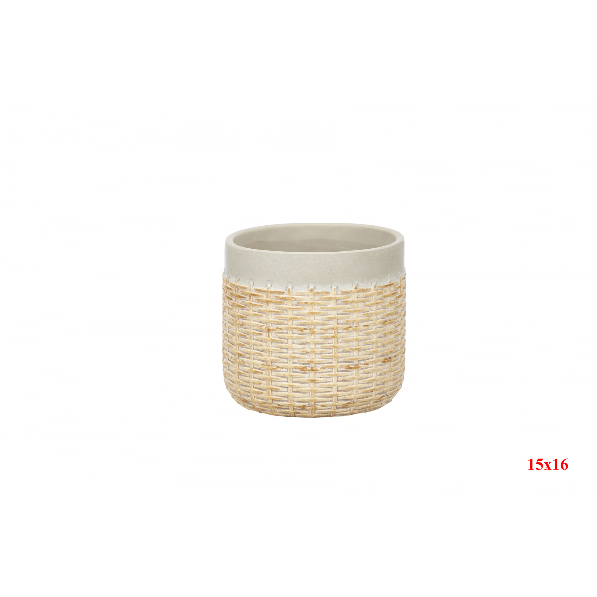 MACETA 1385 -15x16 EFECTO RATAN-