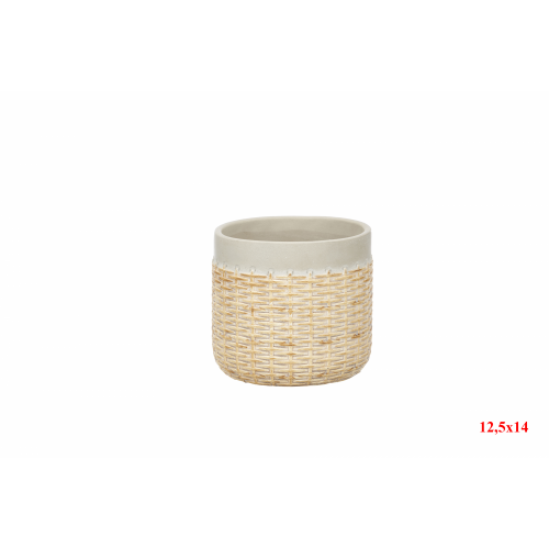 MACETA 1386 -12,5x14 EFECTO RATAN-