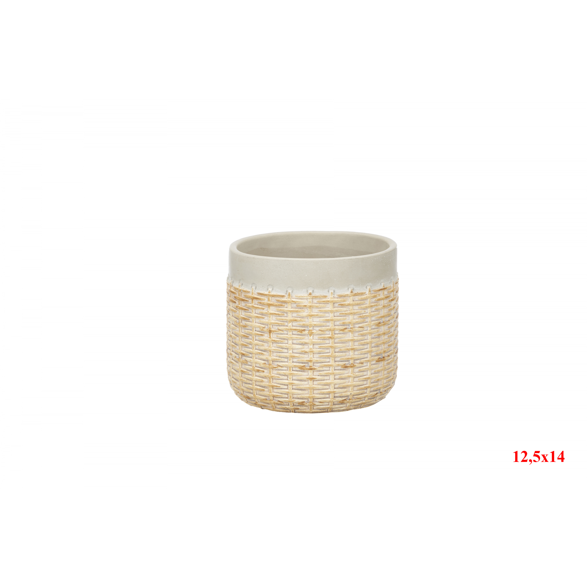 MACETA 1386 -12,5x14 EFECTO RATAN-